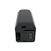 foto del Shimano BT-E6010 36V 11.6Ah dalla parte superiore e posteriore della batteria
