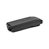 Foto chiara della batteria per bici Bosch Powerpack 360 Performance/Active portapacchi E-Bike Vision. La foto è scattata da una vista a tre quarti.