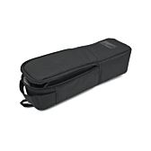 Vista a tre quarti della custodia batteria Contec aperta per batterie da telaio.
