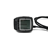 Schermo del display Bosch Purion con adesivo che spiega i pulsanti del display.