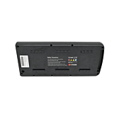Vista obliqua dal basso della batteria EYXON Sparta/Batavus B400 36V 12.8Ah Compatible.
