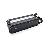 Vista a tre quarti della batteria per bicicletta Giant Twist Compatible 13Ah dalla parte anteriore.