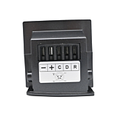 Primo piano della connessione per la bicicletta della batteria Kalkhoff Impulse 36V 17Ah.