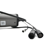 Foto ravvicinata delle connessioni dei cavi della batteria per bicicletta Mahle X35 B1-D Smart