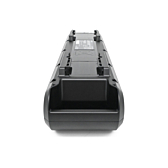 Vista posteriore della batteria per bicicletta Shimano Steps BT-E6000 capovolta.