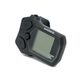 Vista a tre quarti del Shimano Steps SC-EN500 con il display chiaramente visibile.
