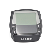Vista frontale del ciclocomputer Bosch Intuvia, lo schermo e i pulsanti del display sono ben visibili.