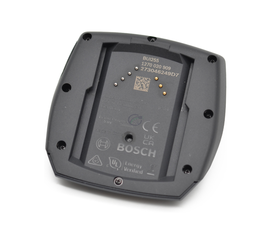 Vista posteriore del ciclocomputer Bosch Intuvia. Il collegamento del display è chiaramente evidenziato.