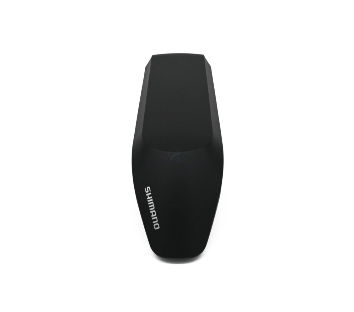 foto del Shimano BT-E6010 36V 11.6Ah dove si può vedere bene la parte anteriore e superiore della batteria, permettendo di leggere chiaramente il logo Shimano
