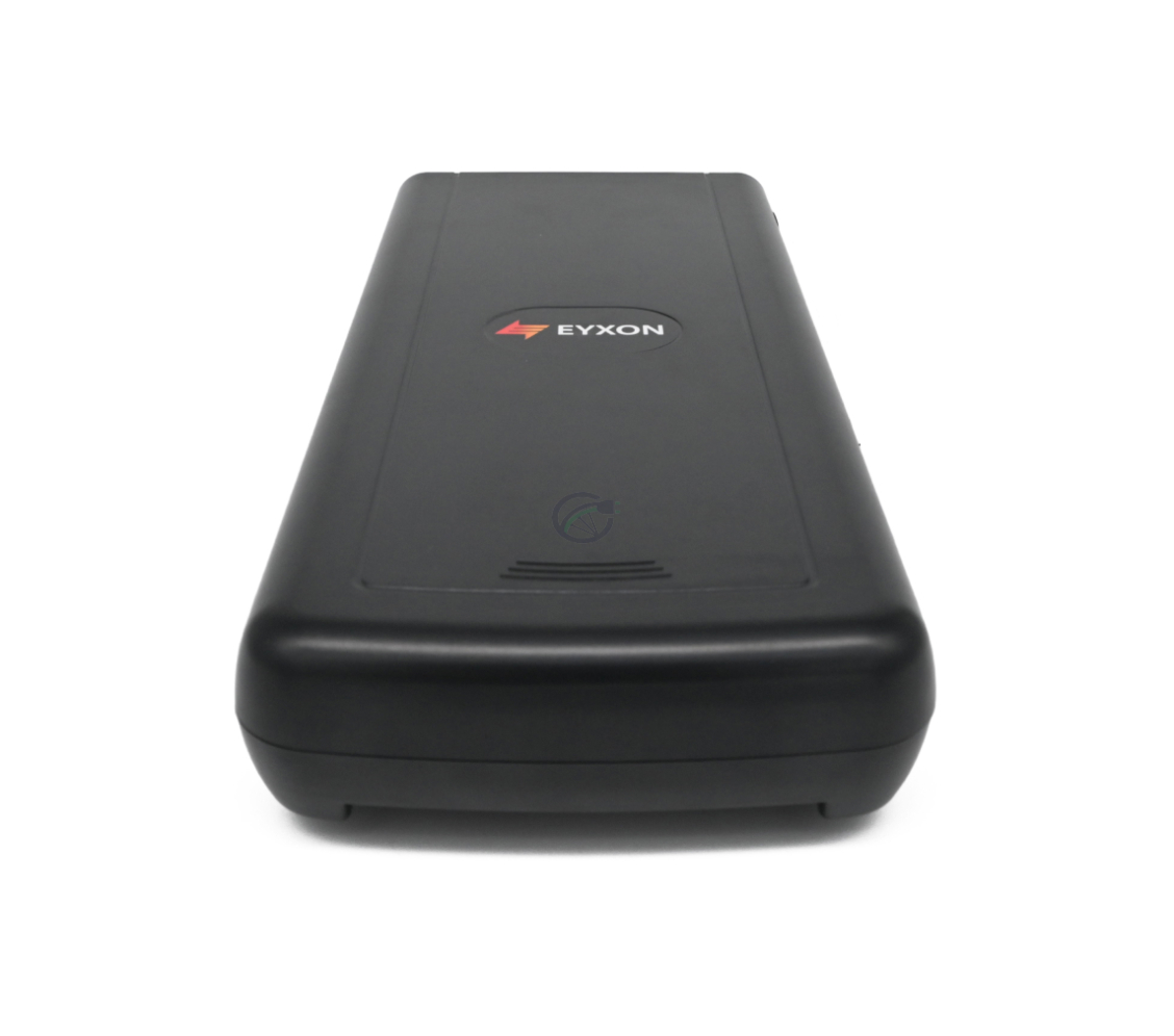 Vista posteriore dall'alto della batteria EYXON Sparta/Batavus B400 36V 12.8Ah Compatible.
