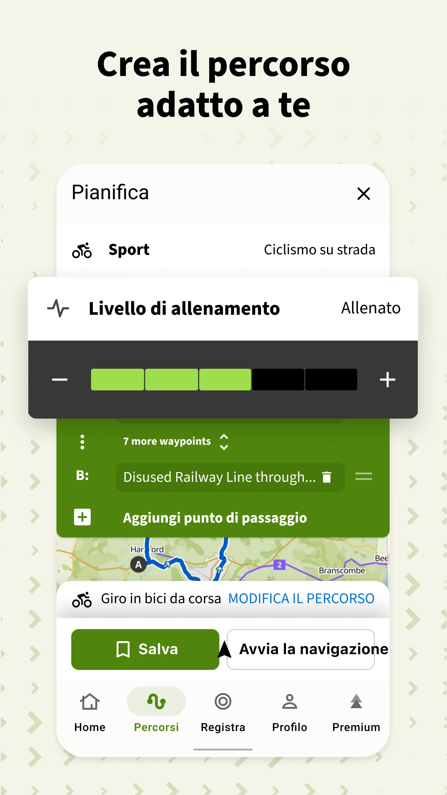 App per biciclette elettriche Komoot fitness